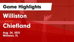 Williston  vs Chiefland Game Highlights - Aug. 24, 2022