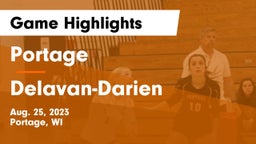 Portage  vs Delavan-Darien  Game Highlights - Aug. 25, 2023