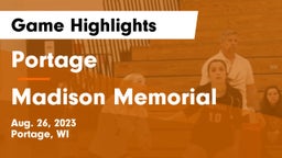 Portage  vs Madison Memorial  Game Highlights - Aug. 26, 2023