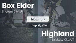Matchup: Box Elder High vs. Highland  2016