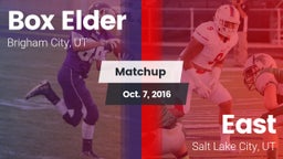 Matchup: Box Elder High vs. East  2016