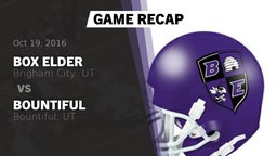 Recap: Box Elder  vs. Bountiful  2016