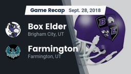 Recap: Box Elder  vs. Farmington  2018