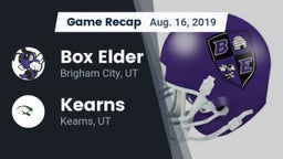Recap: Box Elder  vs. Kearns  2019