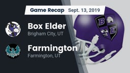 Recap: Box Elder  vs. Farmington  2019