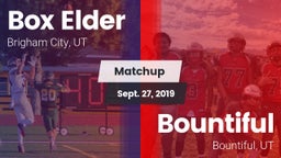 Matchup: Box Elder High vs. Bountiful  2019