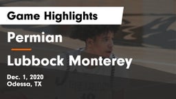 Permian  vs Lubbock Monterey  Game Highlights - Dec. 1, 2020