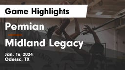 Permian  vs Midland Legacy  Game Highlights - Jan. 16, 2024