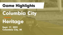 Columbia City  vs Heritage Game Highlights - Sept. 17, 2022