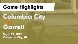 Columbia City  vs Garrett  Game Highlights - Sept. 29, 2022