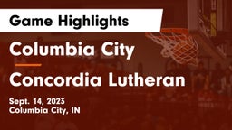 Columbia City  vs Concordia Lutheran  Game Highlights - Sept. 14, 2023