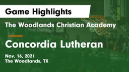 The Woodlands Christian Academy  vs Concordia Lutheran  Game Highlights - Nov. 16, 2021