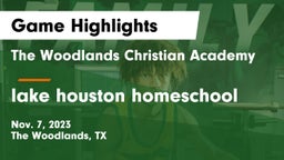 The Woodlands Christian Academy vs lake houston homeschool Game Highlights - Nov. 7, 2023