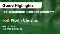 The Woodlands Christian Academy vs Fort Worth Christian  Game Highlights - Dec. 1, 2023