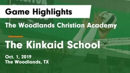 The Woodlands Christian Academy  vs The Kinkaid School Game Highlights - Oct. 1, 2019