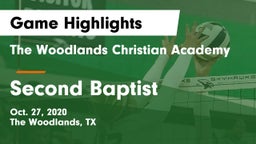 The Woodlands Christian Academy  vs Second Baptist Game Highlights - Oct. 27, 2020