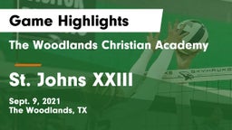 The Woodlands Christian Academy  vs St. Johns XXIII Game Highlights - Sept. 9, 2021