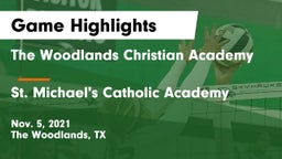 The Woodlands Christian Academy  vs St. Michael's Catholic Academy Game Highlights - Nov. 5, 2021