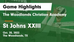 The Woodlands Christian Academy  vs St Johns XXIII Game Highlights - Oct. 20, 2022