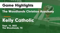 The Woodlands Christian Academy vs Kelly Catholic  Game Highlights - Sept. 14, 2023
