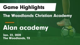 The Woodlands Christian Academy  vs Alan academy  Game Highlights - Jan. 22, 2020