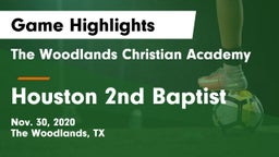 The Woodlands Christian Academy  vs Houston 2nd Baptist  Game Highlights - Nov. 30, 2020