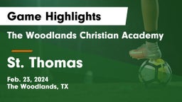 The Woodlands Christian Academy vs St. Thomas  Game Highlights - Feb. 23, 2024