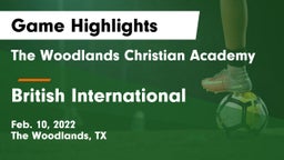 The Woodlands Christian Academy  vs British International Game Highlights - Feb. 10, 2022