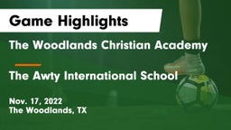 The Woodlands Christian Academy  vs The Awty International School Game Highlights - Nov. 17, 2022