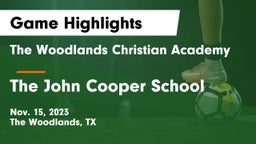 The Woodlands Christian Academy vs The John Cooper School Game Highlights - Nov. 15, 2023
