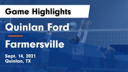 Quinlan Ford  vs Farmersville  Game Highlights - Sept. 14, 2021