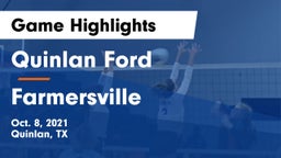 Quinlan Ford  vs Farmersville  Game Highlights - Oct. 8, 2021
