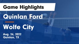 Quinlan Ford  vs Wolfe City  Game Highlights - Aug. 26, 2022