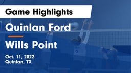 Quinlan Ford  vs Wills Point  Game Highlights - Oct. 11, 2022
