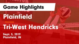 Plainfield  vs Tri-West Hendricks  Game Highlights - Sept. 5, 2019