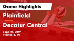 Plainfield  vs Decatur Central  Game Highlights - Sept. 24, 2019