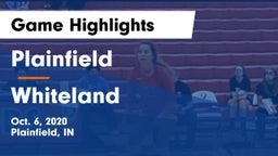 Plainfield  vs Whiteland  Game Highlights - Oct. 6, 2020