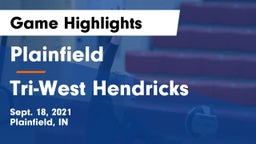 Plainfield  vs Tri-West Hendricks  Game Highlights - Sept. 18, 2021
