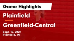 Plainfield  vs Greenfield-Central  Game Highlights - Sept. 19, 2022