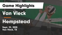 Van Vleck  vs Hempstead  Game Highlights - Sept. 23, 2020