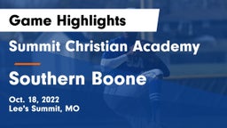 Summit Christian Academy vs Southern Boone  Game Highlights - Oct. 18, 2022
