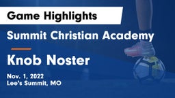 Summit Christian Academy vs Knob Noster  Game Highlights - Nov. 1, 2022