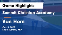 Summit Christian Academy vs Van Horn  Game Highlights - Oct. 5, 2023