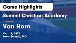 Summit Christian Academy vs Van Horn  Game Highlights - Oct. 19, 2023