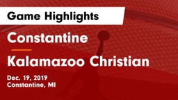 Constantine  vs Kalamazoo Christian  Game Highlights - Dec. 19, 2019
