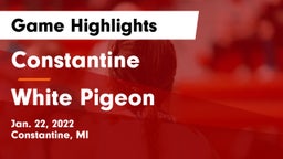Constantine  vs White Pigeon  Game Highlights - Jan. 22, 2022