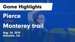 Pierce  vs Monterey trail Game Highlights - Aug. 24, 2019