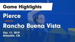 Pierce  vs Rancho Buena Vista Game Highlights - Oct. 11, 2019