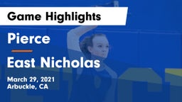 Pierce  vs East Nicholas  Game Highlights - March 29, 2021