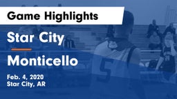 Star City  vs Monticello  Game Highlights - Feb. 4, 2020